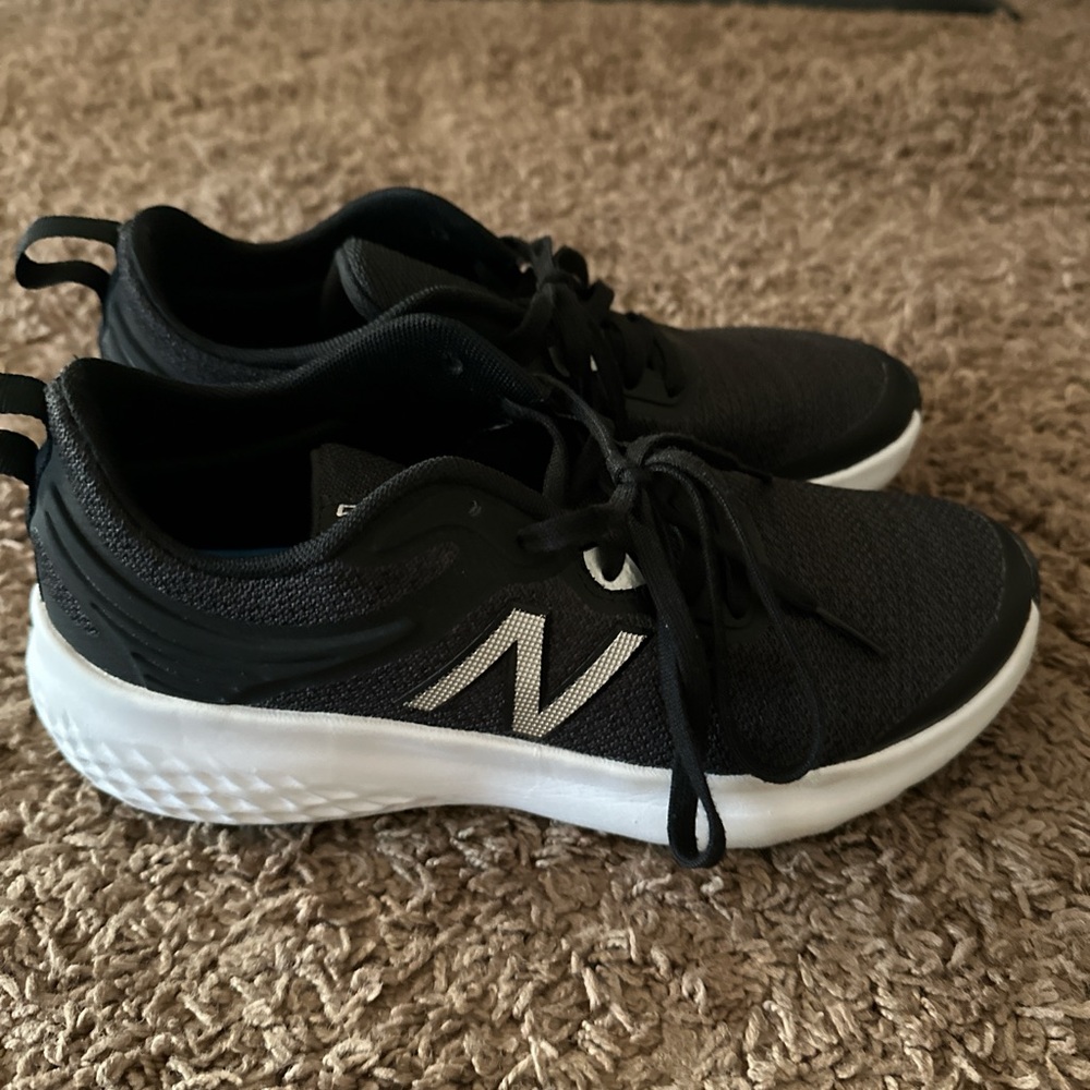 New Balance Charcoal and White Athletic Shoes